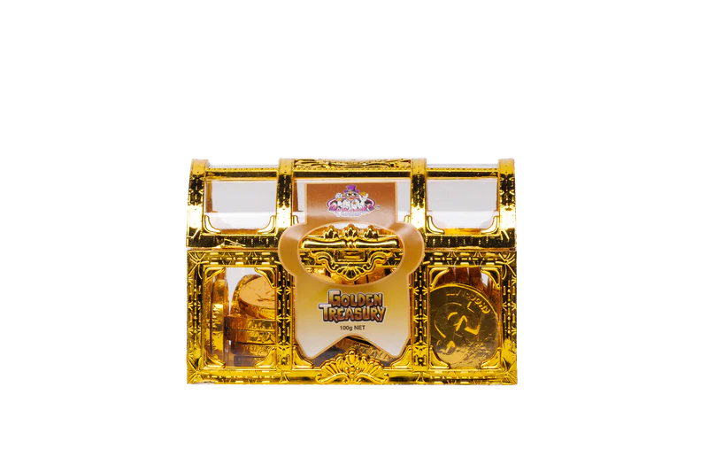 100g DR SUGAR COIN CHOCOLATE-TREASURE CHEST