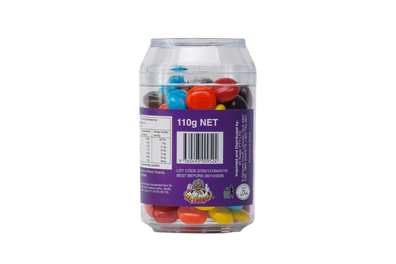 110g CHOCOLATE BEANS BUTTON-CAN