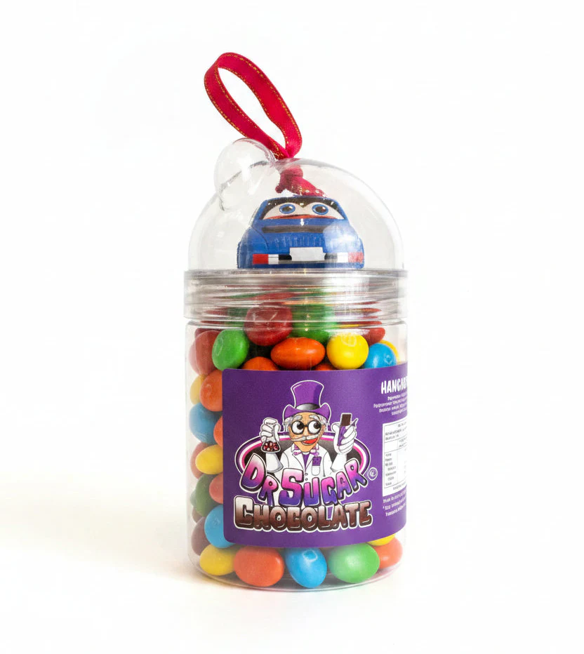 140g CHOCOLATE BEANS BUTTON-HANGING BEAR