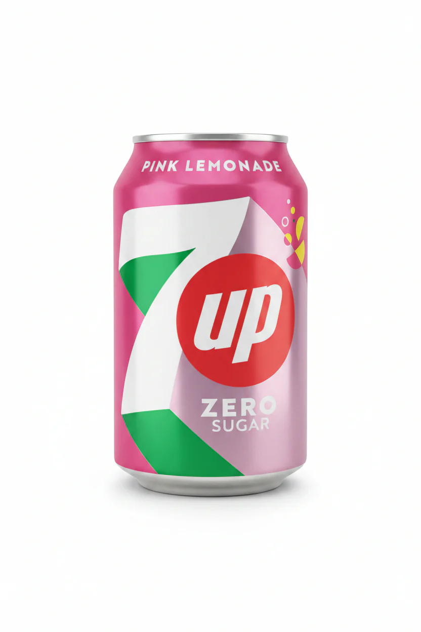 7UP Pink Lemonade Zero Sugar 330ml - Image 2