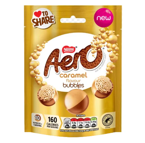 Aero Caramel Flavour Chocolate Bubbles 92g