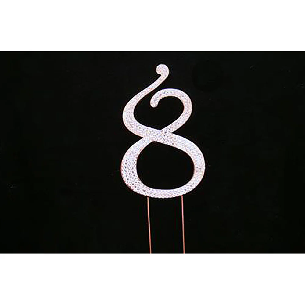 Cake Topper "8" Rose Gold Diamante