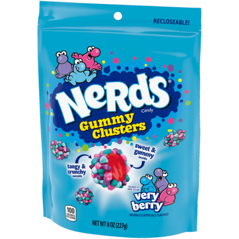 US Nerds Very Berry Gummy Clusters 226g