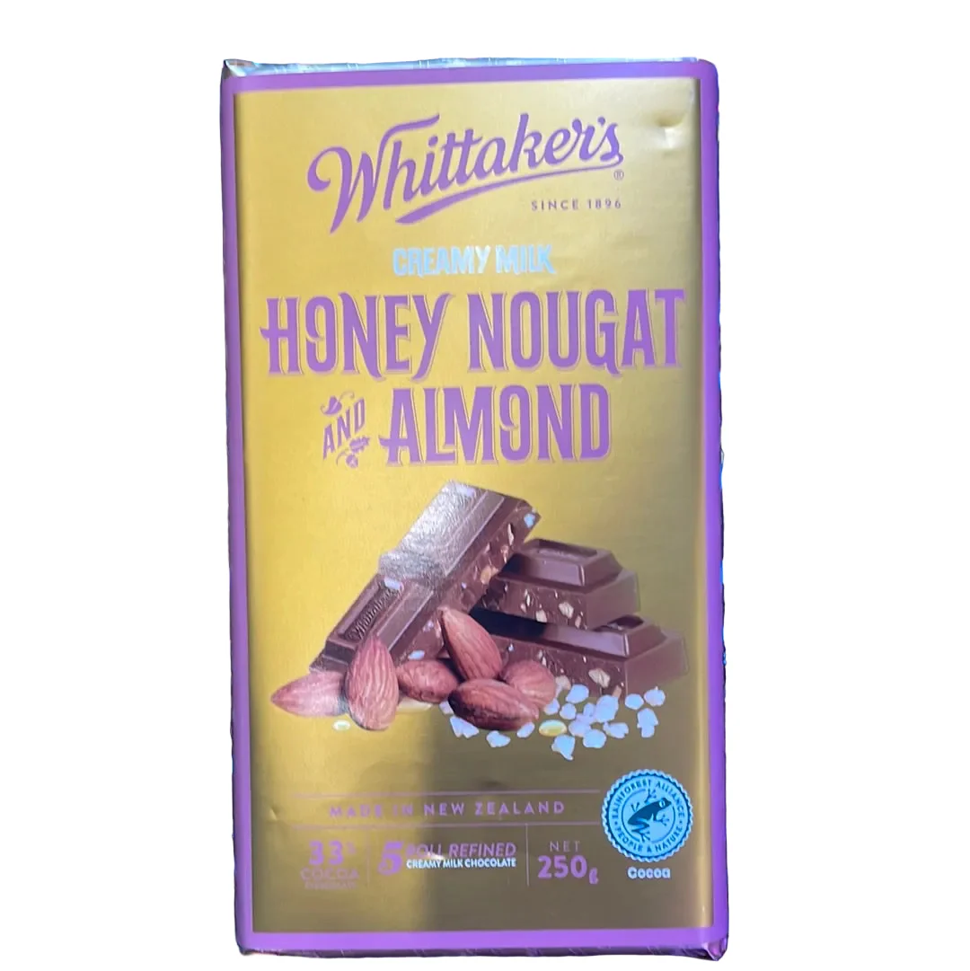 Whittaker's Honey Nougat & Almond 250g
