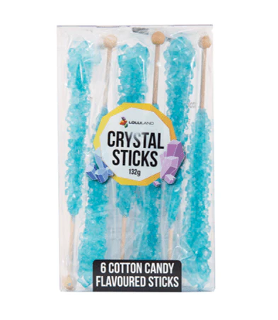 Crystal Sticks Baby Blue Cotton Candy 5 Sticks 132g