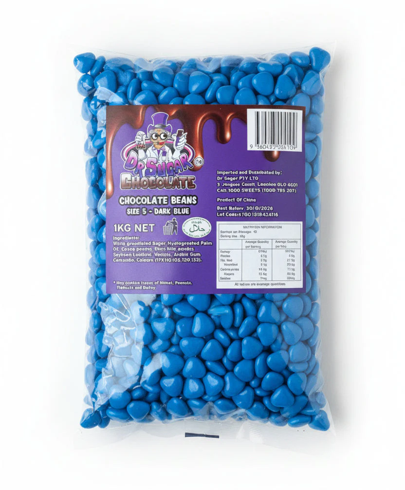 Dr Sugar Dark Blue  Chocolate Heart 1kg