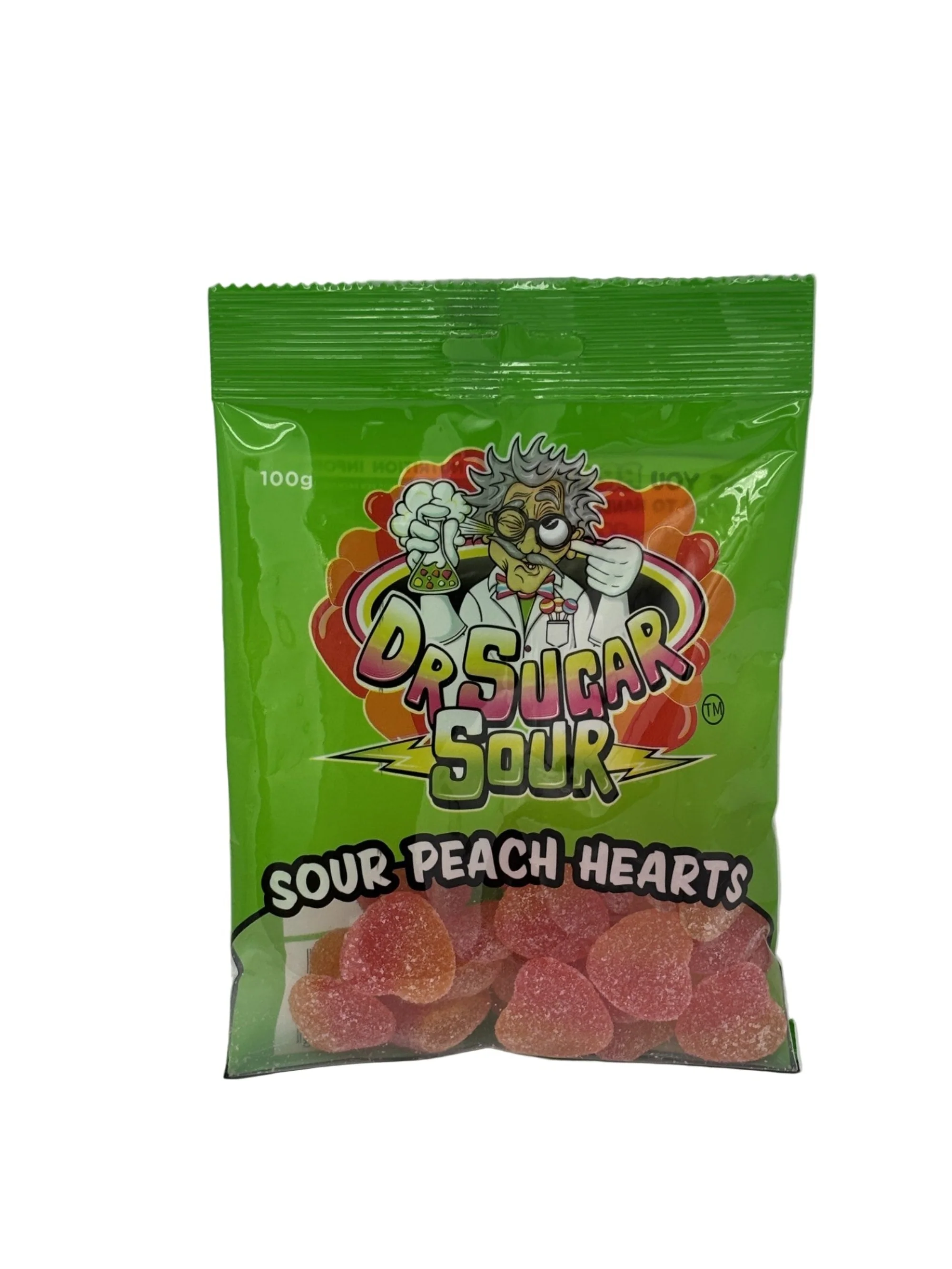 Dr Sugar Sour Peach Hearts 100g