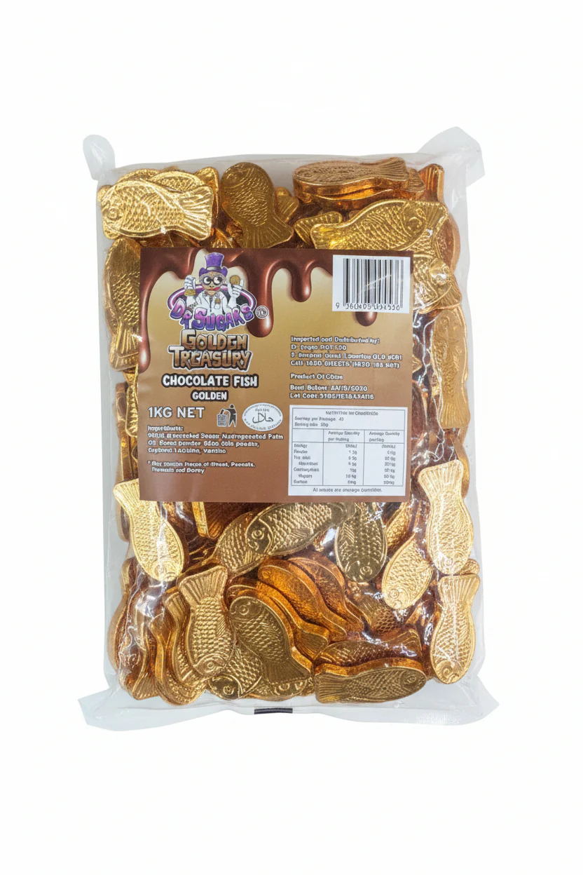 Dr Sugar - Gold Chocolate Fish 1kg