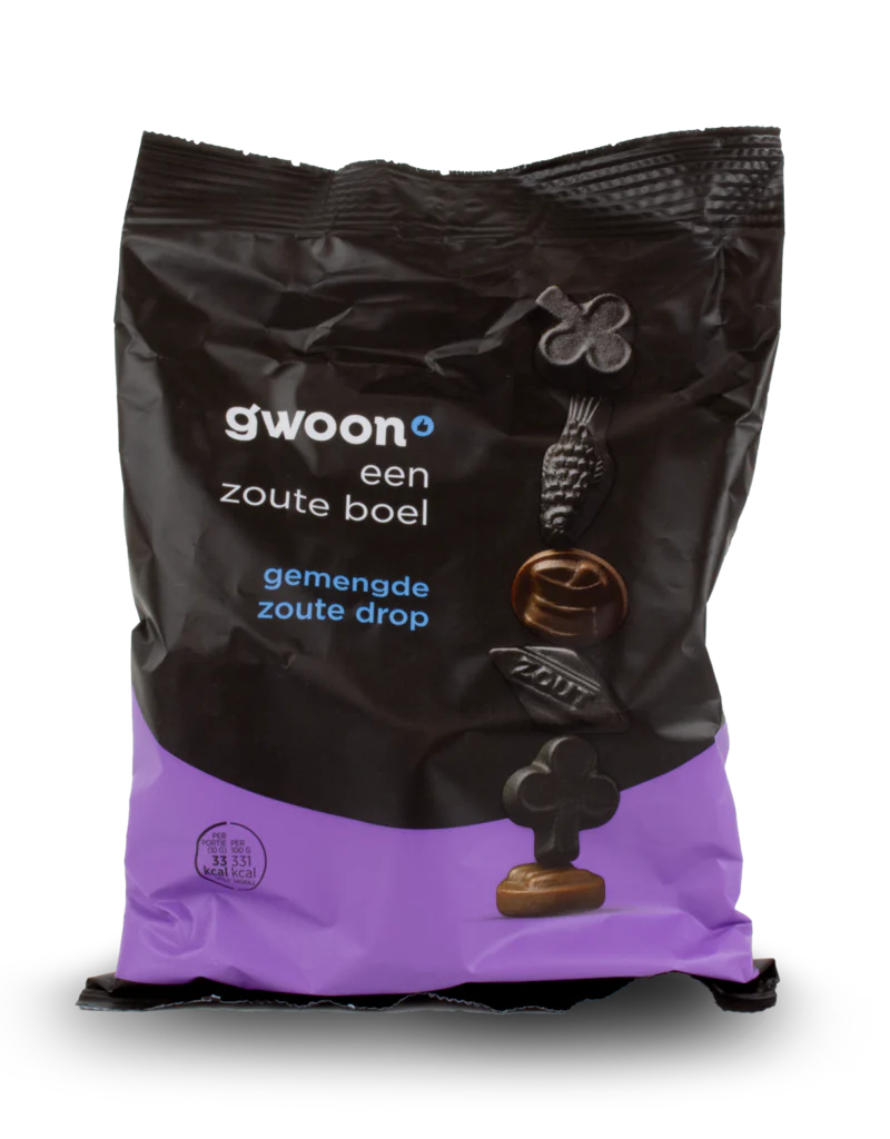 Gwoon Liquorice Salted Bag 400g