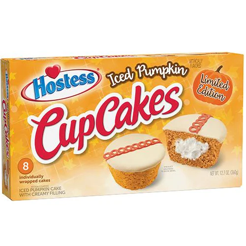 HOSTESS ICE PUMPKIN CUPCAKE