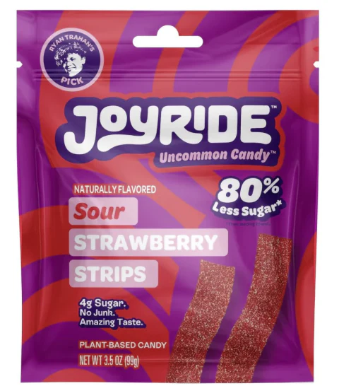 Joyride Sour Strawberry Strips Bag 99g