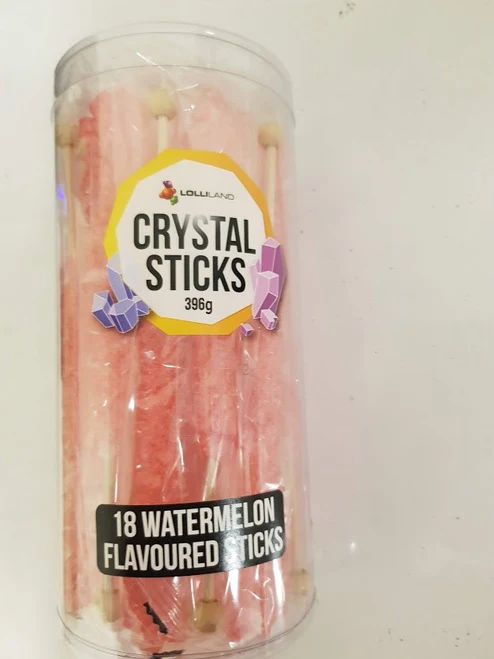 Lolliland Crystal Sticks Baby Pink Watermelon 16pc