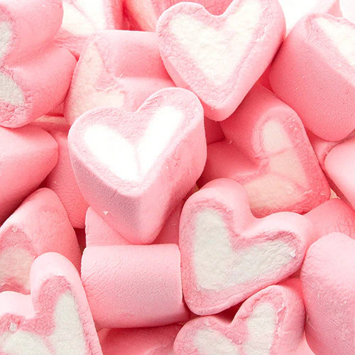Lolliland Pink&White Mallow Heart 800g