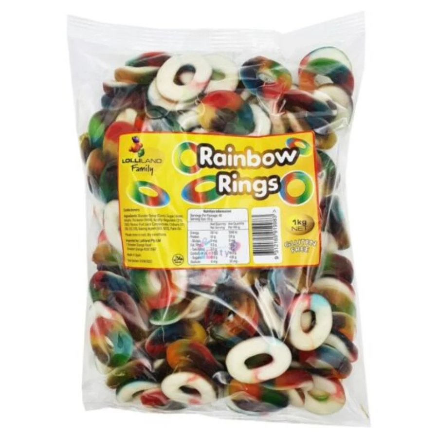 Lolliland Rainbow Gummi Rings 1kg