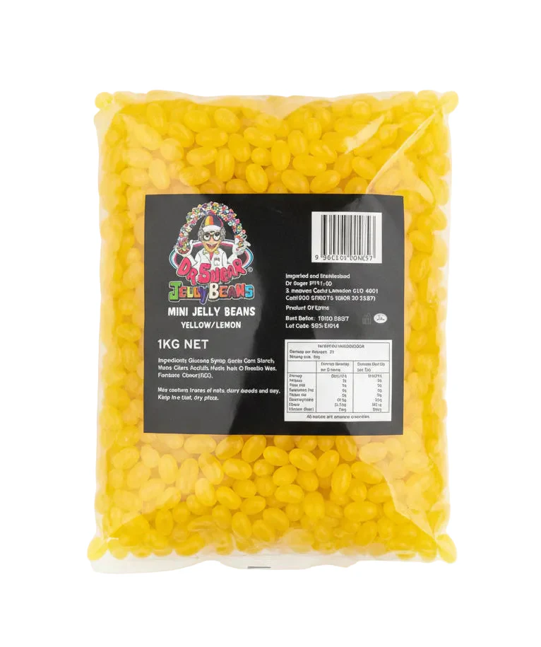 Dr Sugar - Mini Jelly Beans Yellow - Lemon Flavoured 1kg