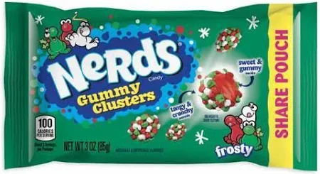 US Nerds Gummy Clusters Frosty Christmas 85g