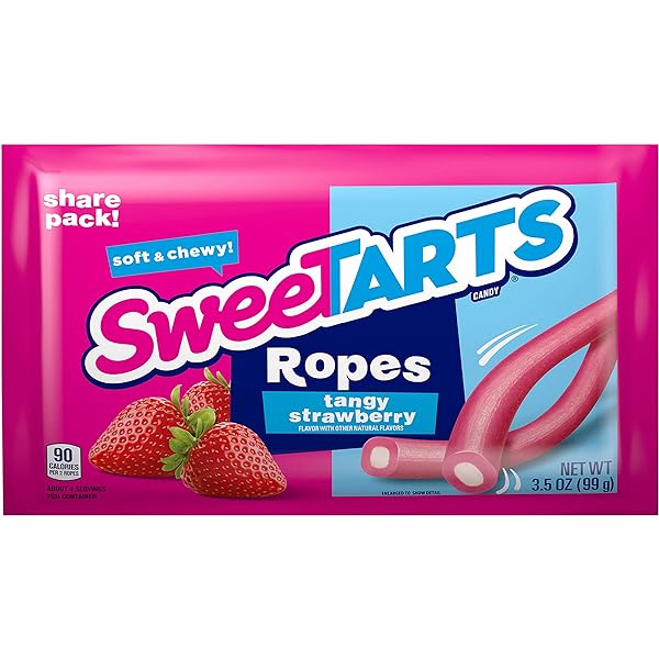 Nestle King Size Sweetarts Chewy Ropes Tangy Strawberry