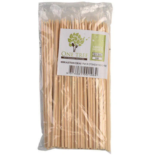 ONE TREE BAMBOO KNOTTED SKEWER PICK - 150MM - PACK 249