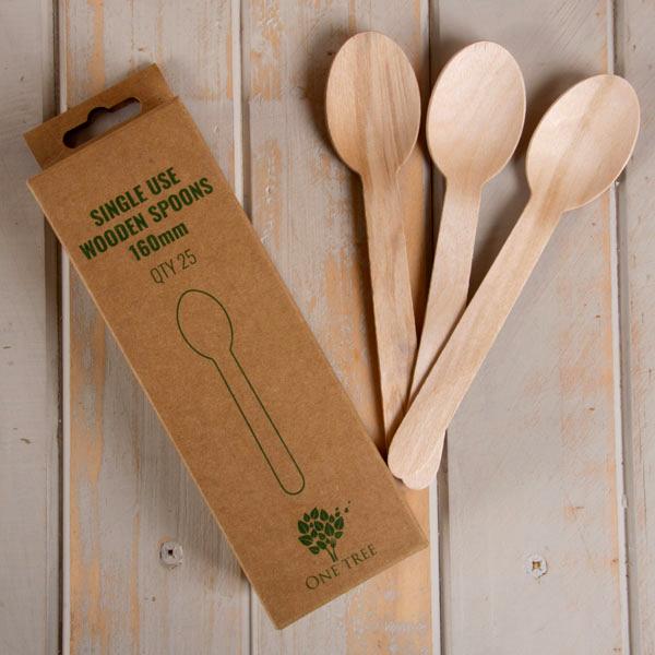 ONE TREE WOODEN SPOON - HANGSELL RETAILĀ - 25 PCE