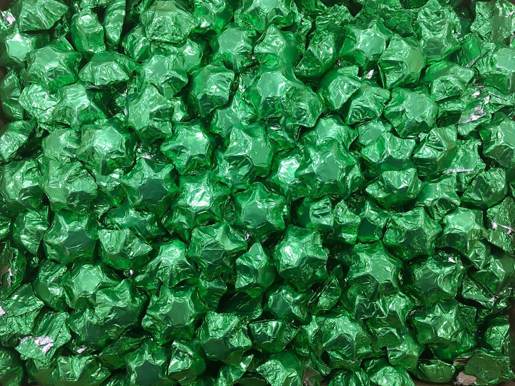 Pauls Chocolates Green Milk Chocolate Stars