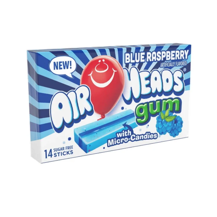 US Airheads Gum Blue Raspberry 80.64g - Image 2