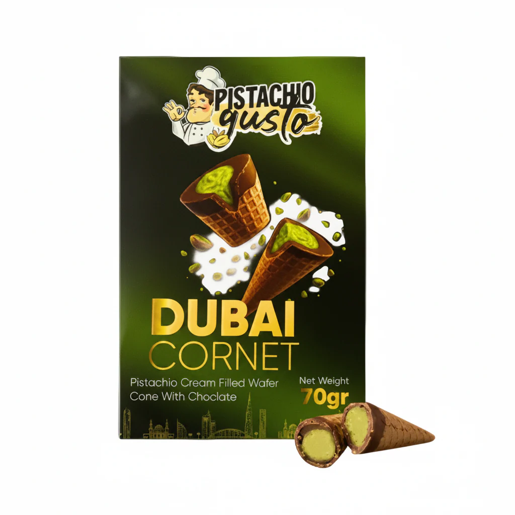 Pistachio Gusto Mini Dubai Cornet Chocolate 70g