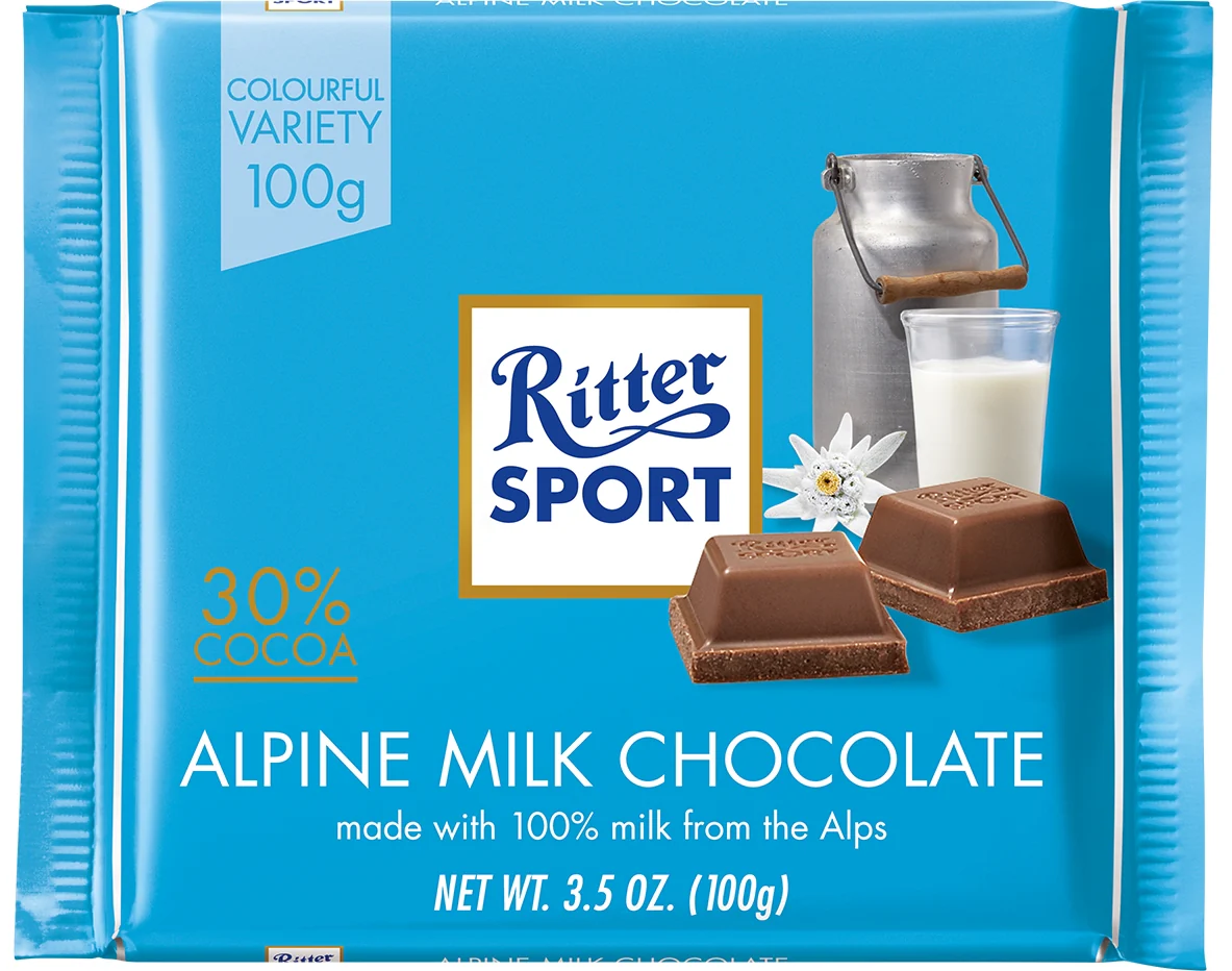 Ritter Sport Choc Alpine Milk 100g