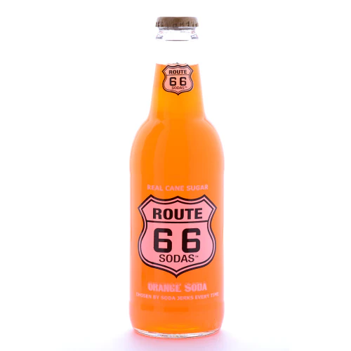 Route 66 Sodas Orange Soda Bottle