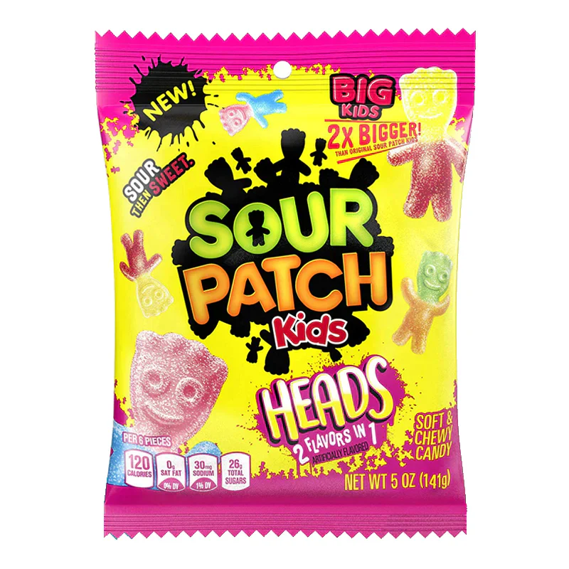 SOUR PATCH US BIG HEADS BAG 141g