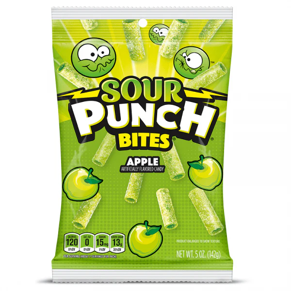 SOUR PUNCH BITES APPLE 142G