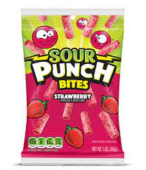Sour Punch Strawberry  Bites Peg 5oz 141g
