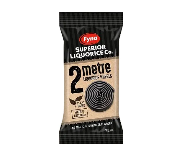 Fyna Superior Liquorice Co. 2 Metre Liquorice Wheels 240g