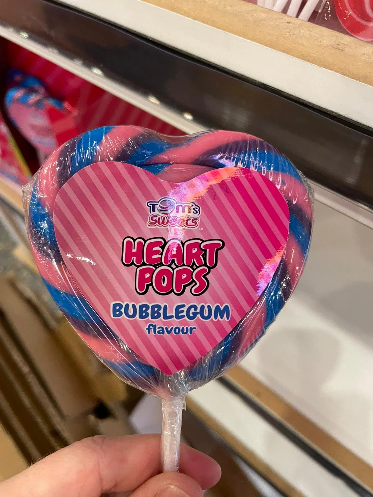 Tom's Sweets - Flavoured heart pop - Bubblegum