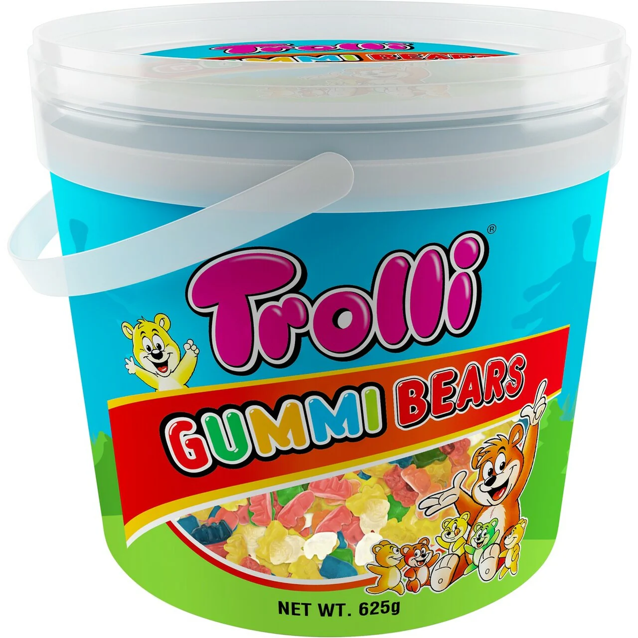 TROLLI 625G GUMMI BEARS BUCKET
