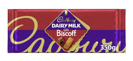 UK Cadbury Dairy Milk Biscoff Block 350g