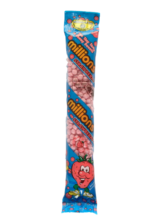 UK Millions Tubes Strawberry 55g