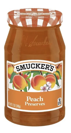 US Smucker's Peach Preserves Jam 340g