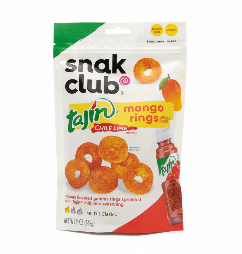 US Snack Club Tajin Mango Rings 142g