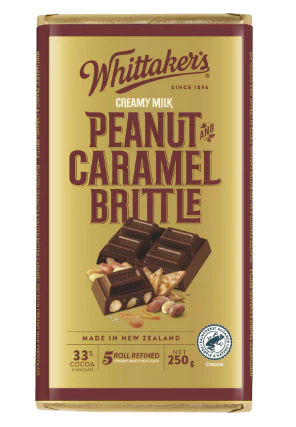 Whittaker's Peanut and Caramel Brittle Block 250g
