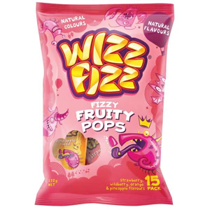 Wizz Fizz Lollipops 15pk 132g